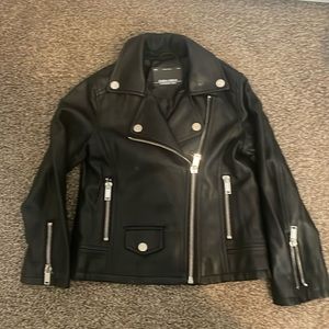 Faux Leather Biker Jacket Zara